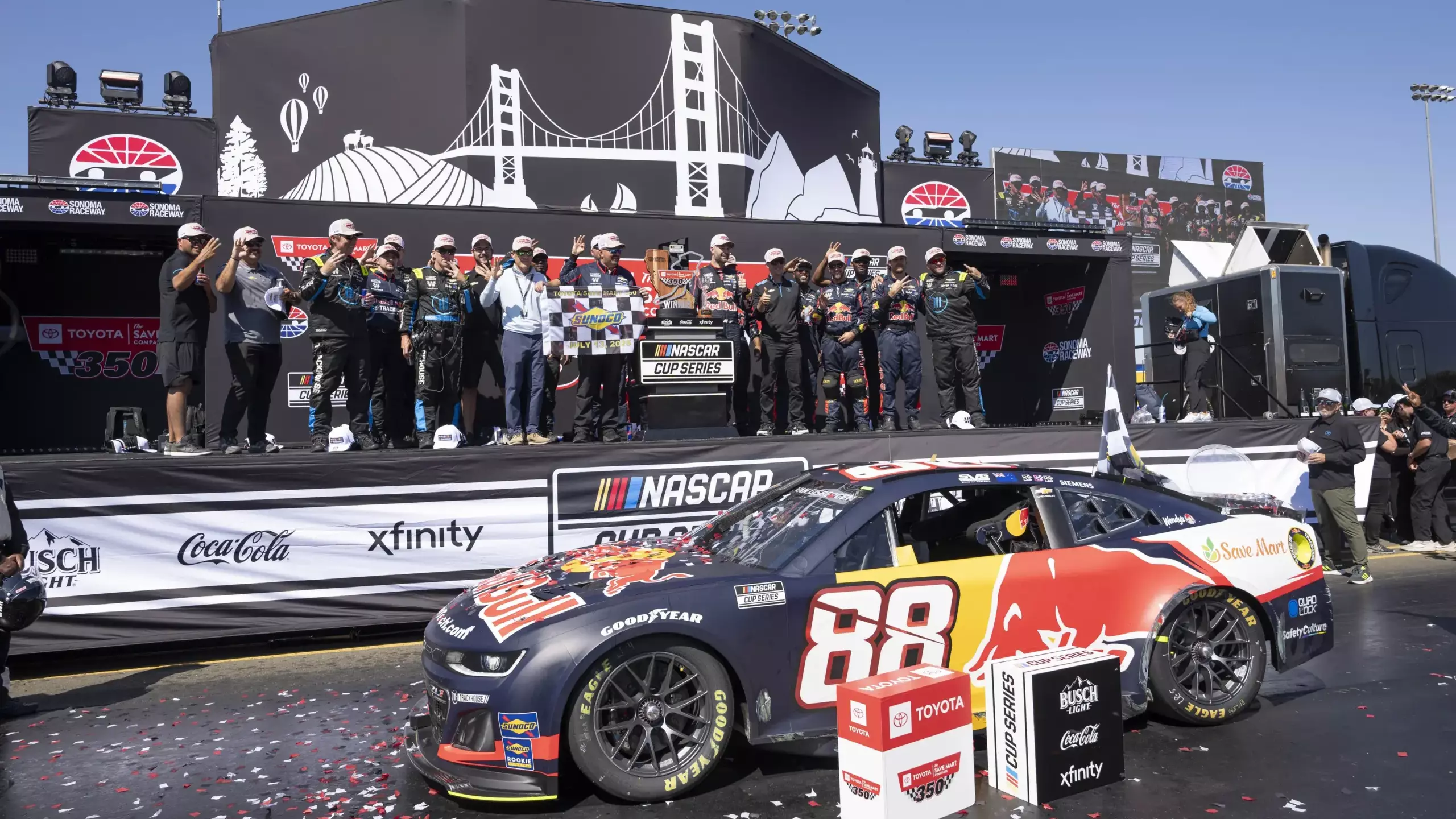 NASCAR incident voiture n°51 Cody Ware Sonoma : drama en course - Article NASCAR sur PitStopInsight