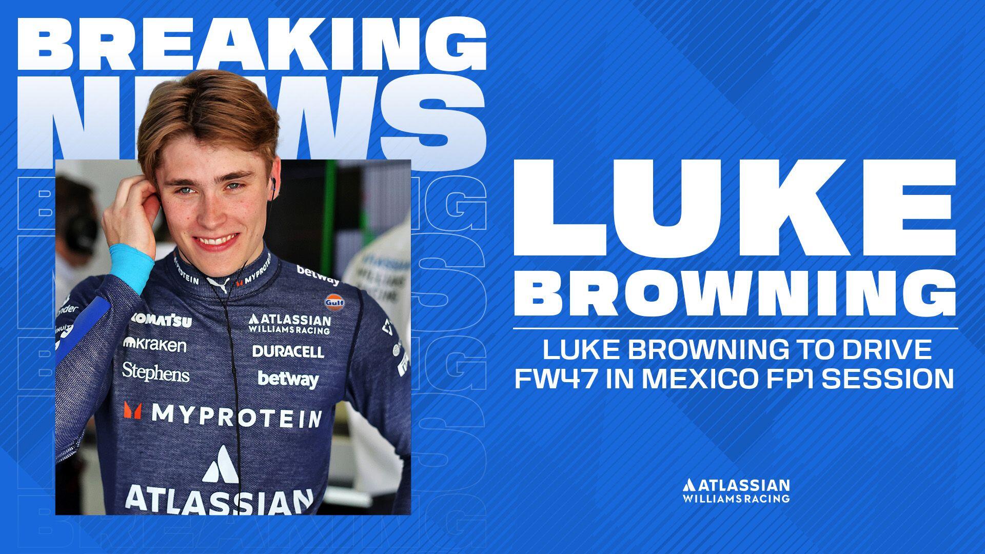 Browning remplace Sainz FP1 GP du Mexique Williams Academy - Article F1 sur PitStopInsight