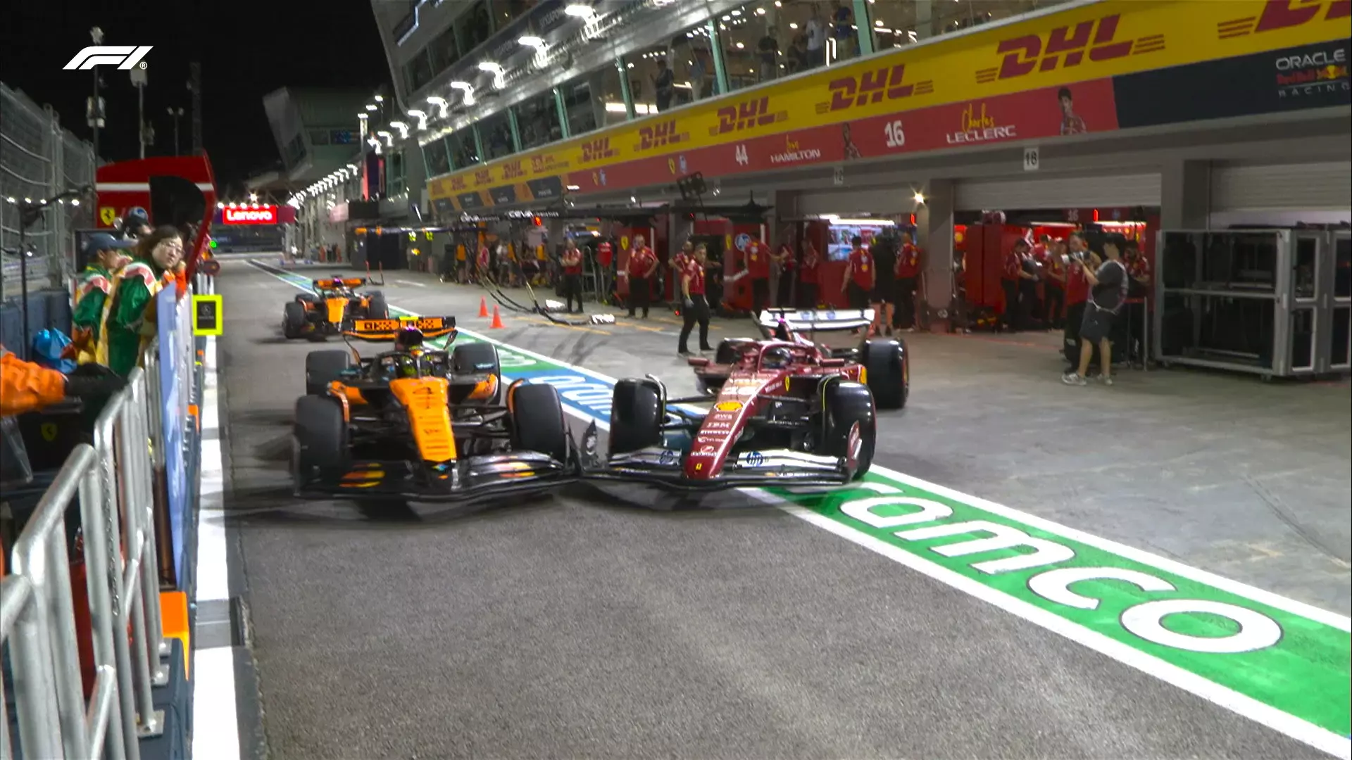 Charles Leclerc erreur de jugement Ferrari FP2 Singapour Norris collision - Article F1 sur PitStopInsight