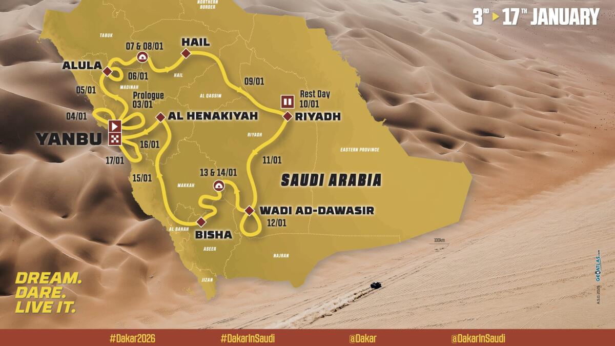 Dakar 2026 : le parcours de la 11e étape - Article RallyeRaid sur PitStopInsight