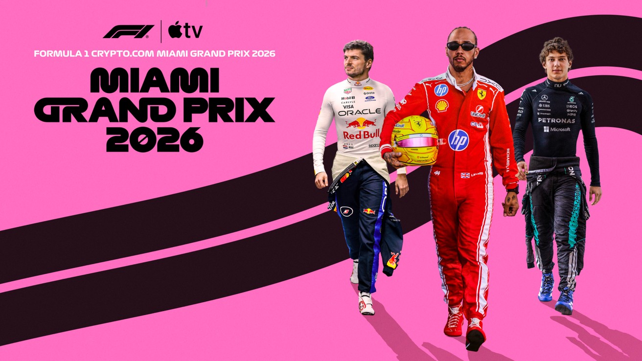 La couverture Apple TV du grand prix de Miami F1 2026 - Article F1 en vedette sur PitStopInsight