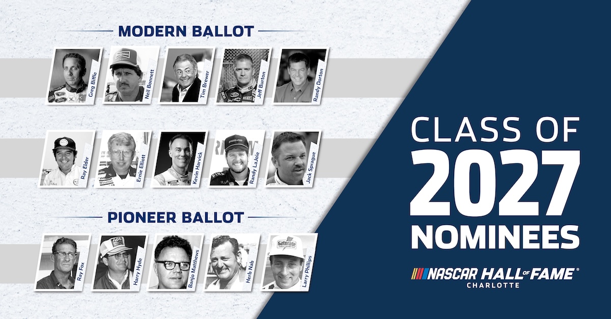 La classe 2027 du nascar hall of fame dévoilée - Article Nascar sur PitStopInsight