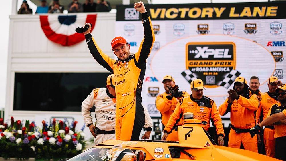 Lundgaard transforme le chaos en victoire à Road America 2026 - Article IndyCar en vedette sur PitStopInsight