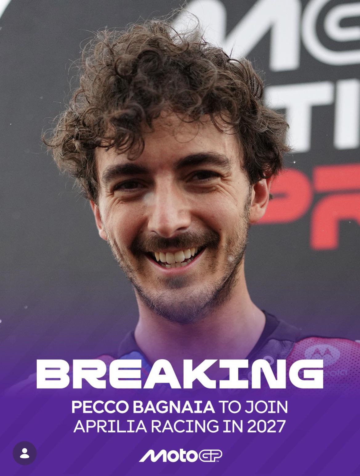 Bagnaia chez Aprilia : Rivola mise sur deux champions italiens dès 2027 - Article MotoGP en vedette sur PitStopInsight